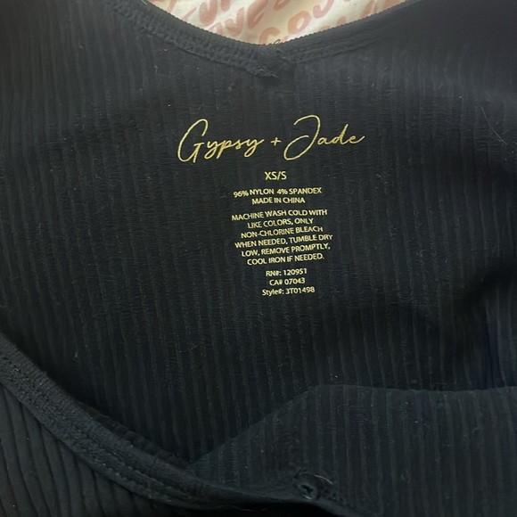 ❤️🔥 3/$15 BLACK STRETCHY TANK BODYSUIT XS/S - Picture 4 of 4